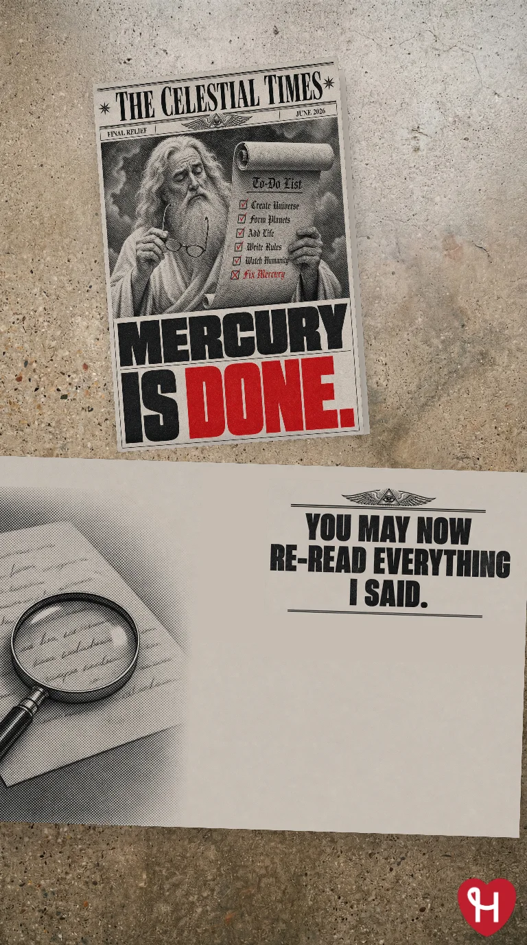 Mercury Is Done Greeting Card