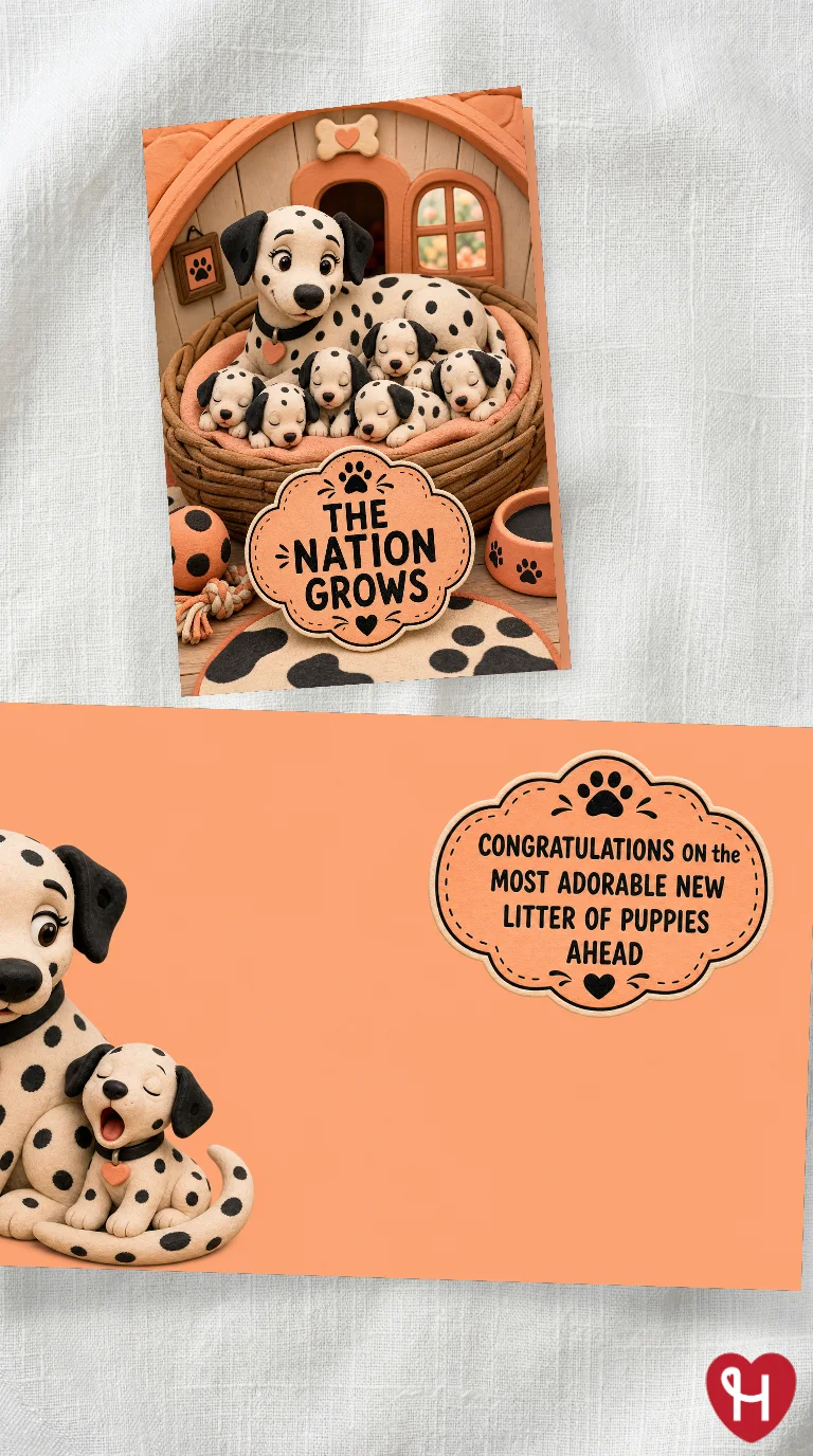 New Puppies Celebration Card