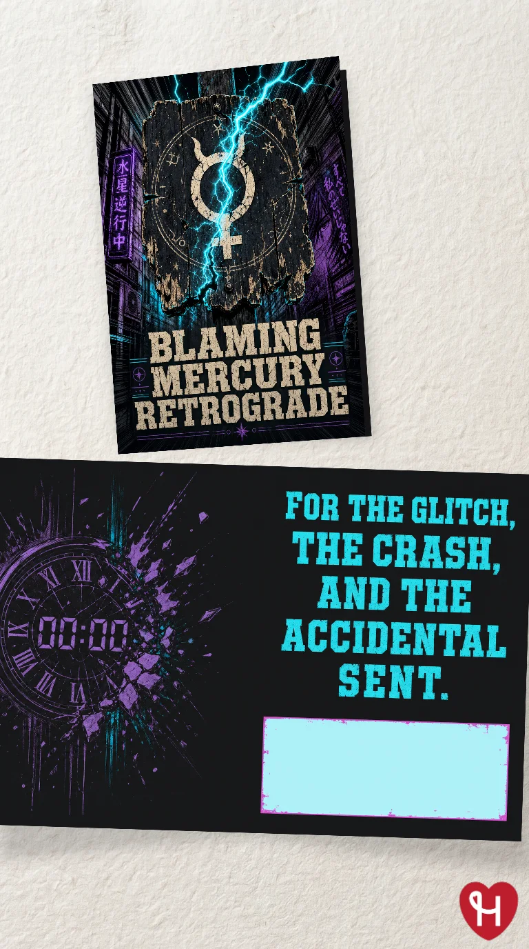 Blaming Mercury Retrograde Card