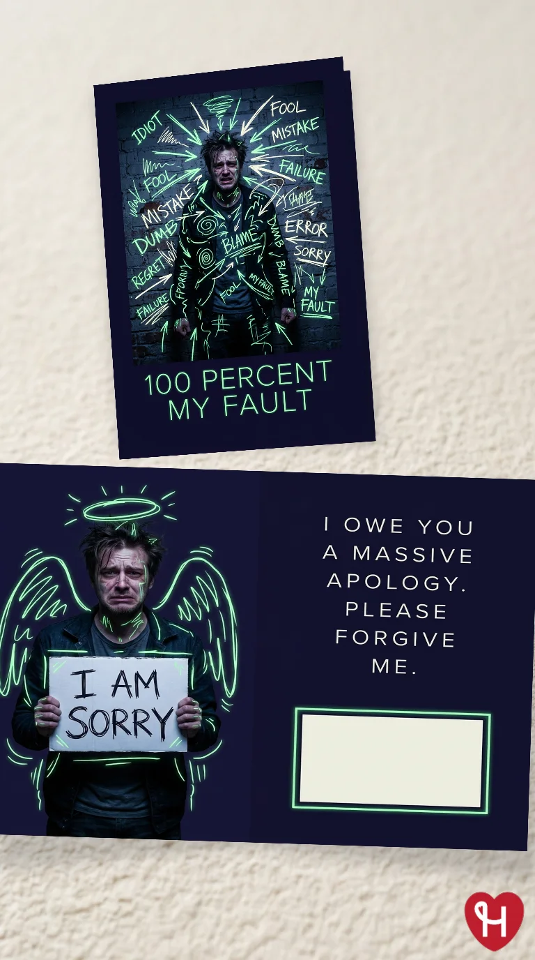 My Fault Apology Card