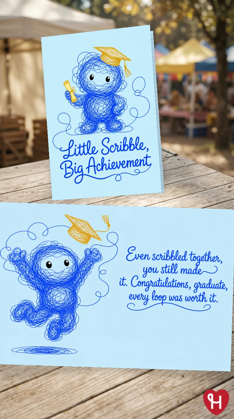 Scribble Celebration Graduation Card