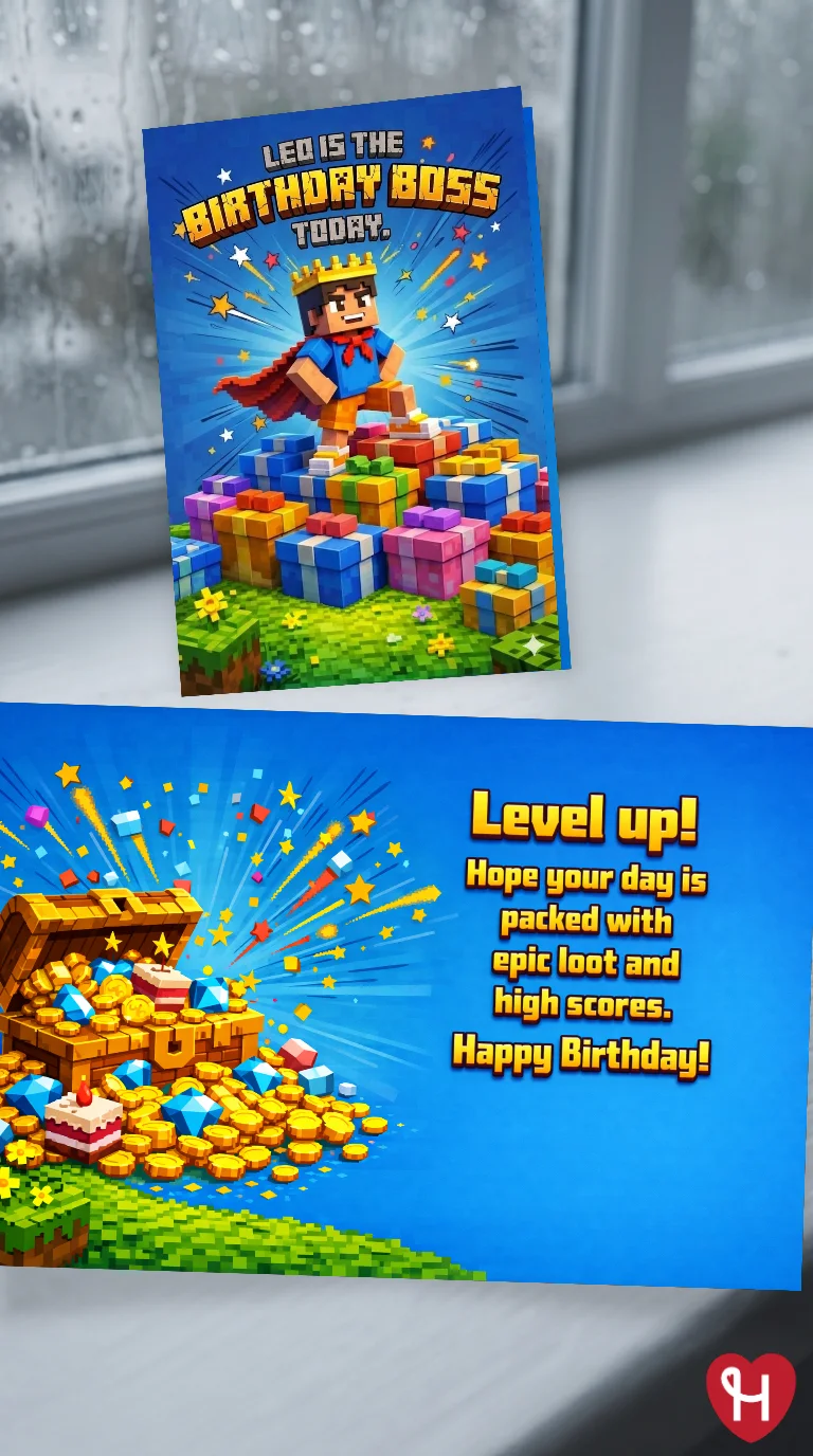 Birthday Boss Adventure Card
