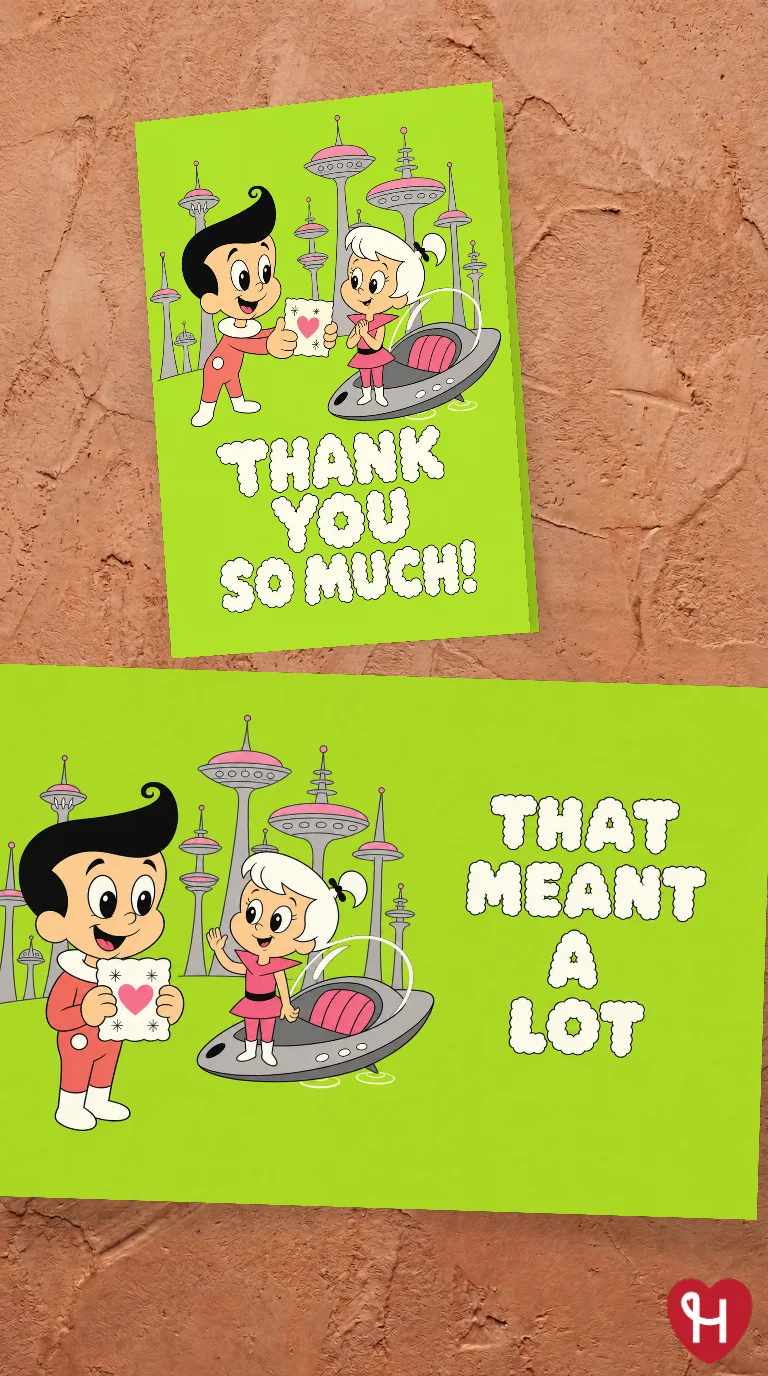 Atomic Age Thank You Card