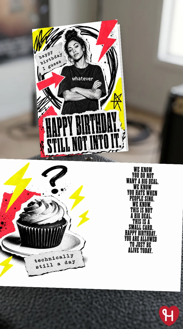Birthday Card For The Unenthused