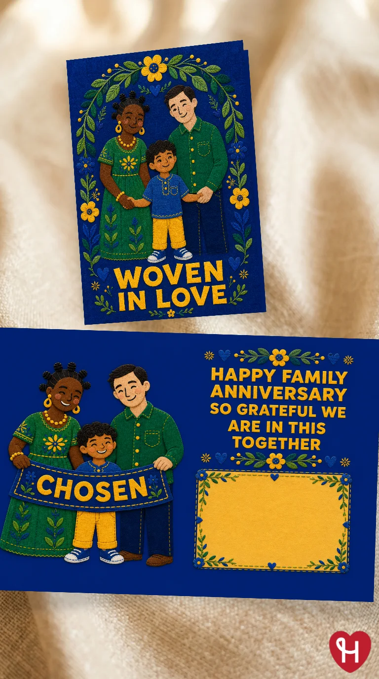 Woven In Love Anniversary Card