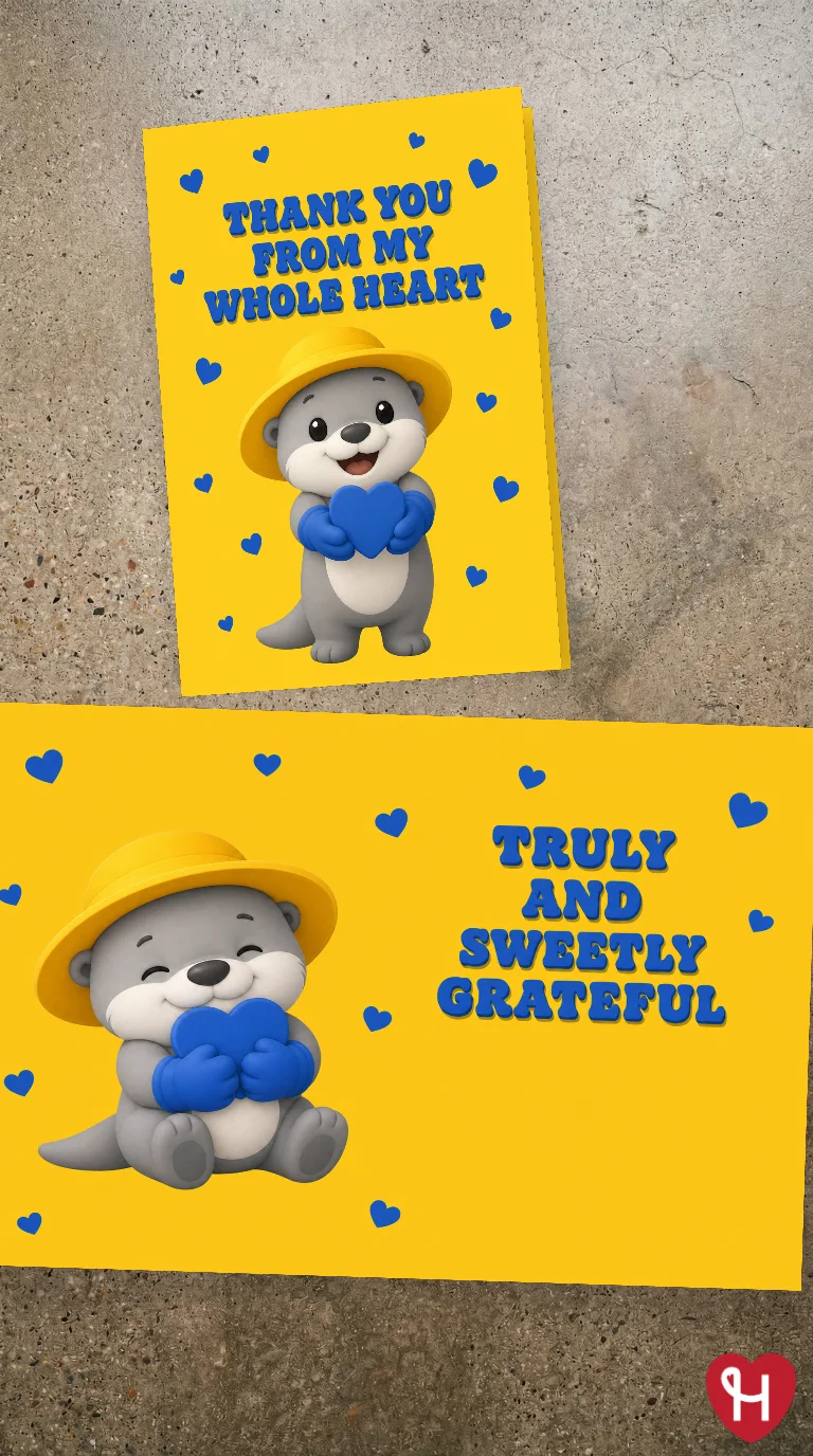 Heartfelt Otter Thank You