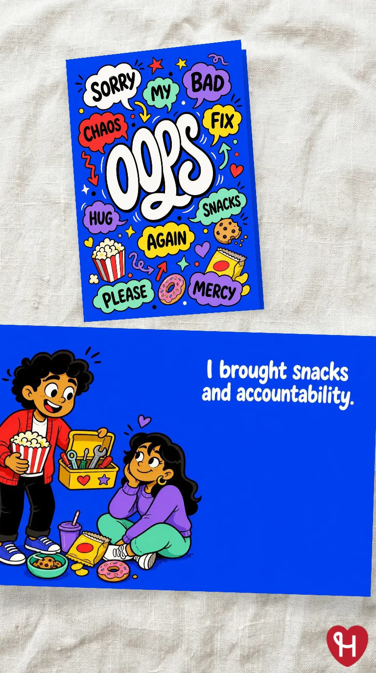 Oops My Bad Apology Card