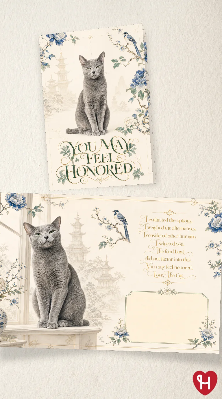 You May Feel Honored Cat Card