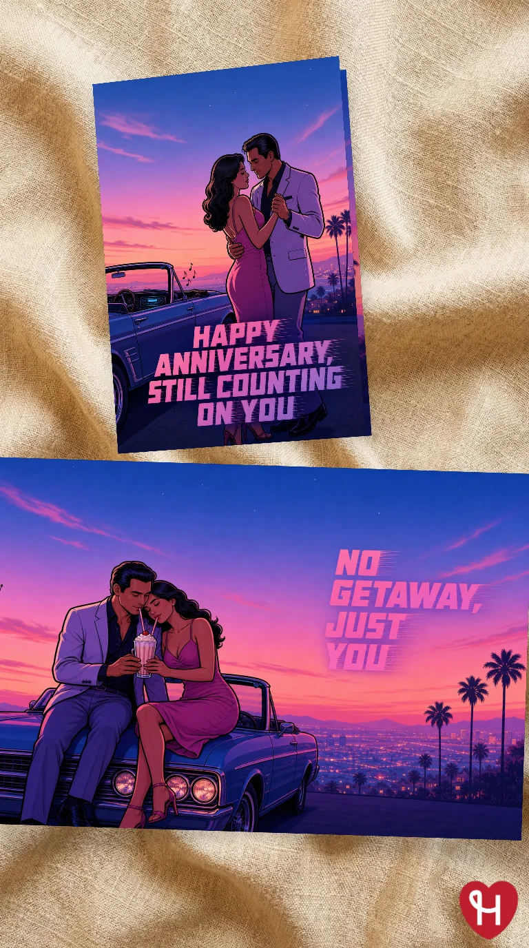 Sunset Dance Anniversary Card