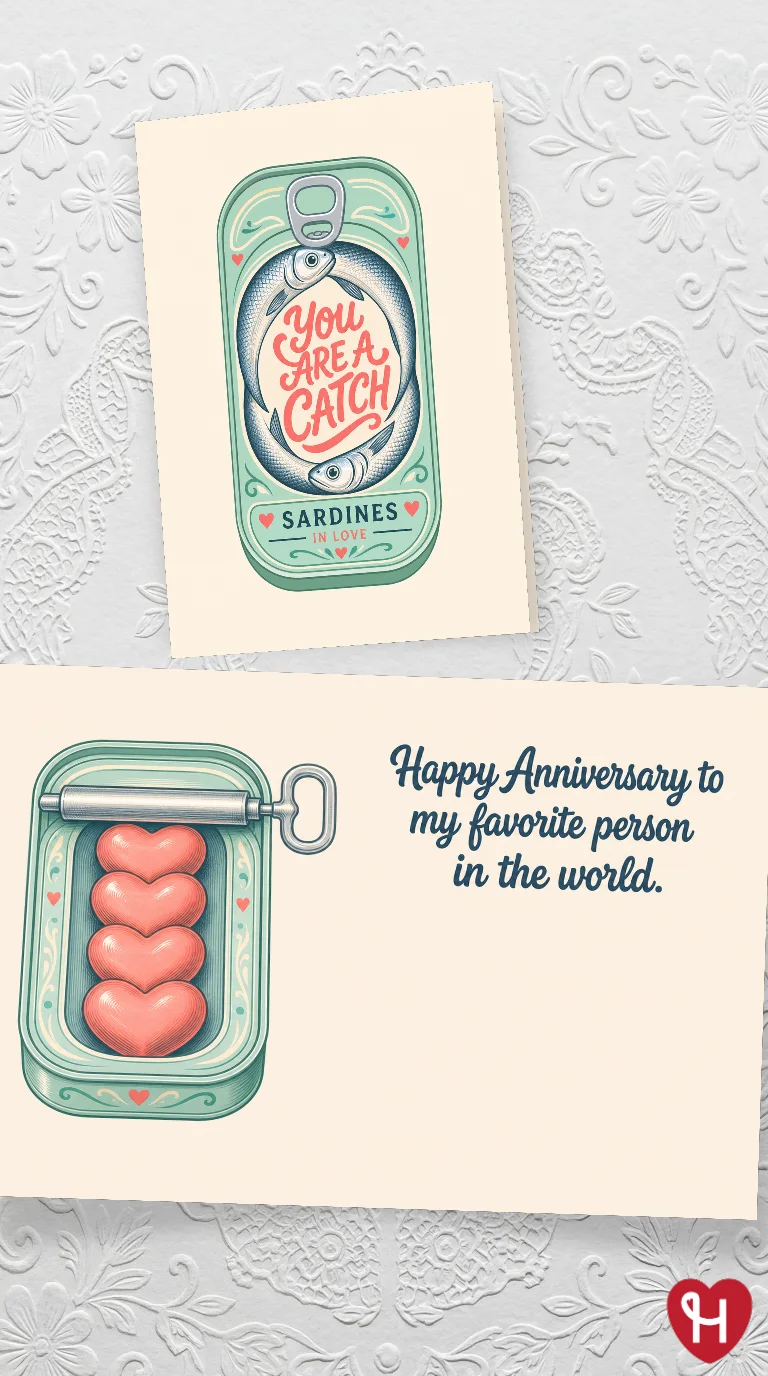 You Are A Catch Anniversary Card