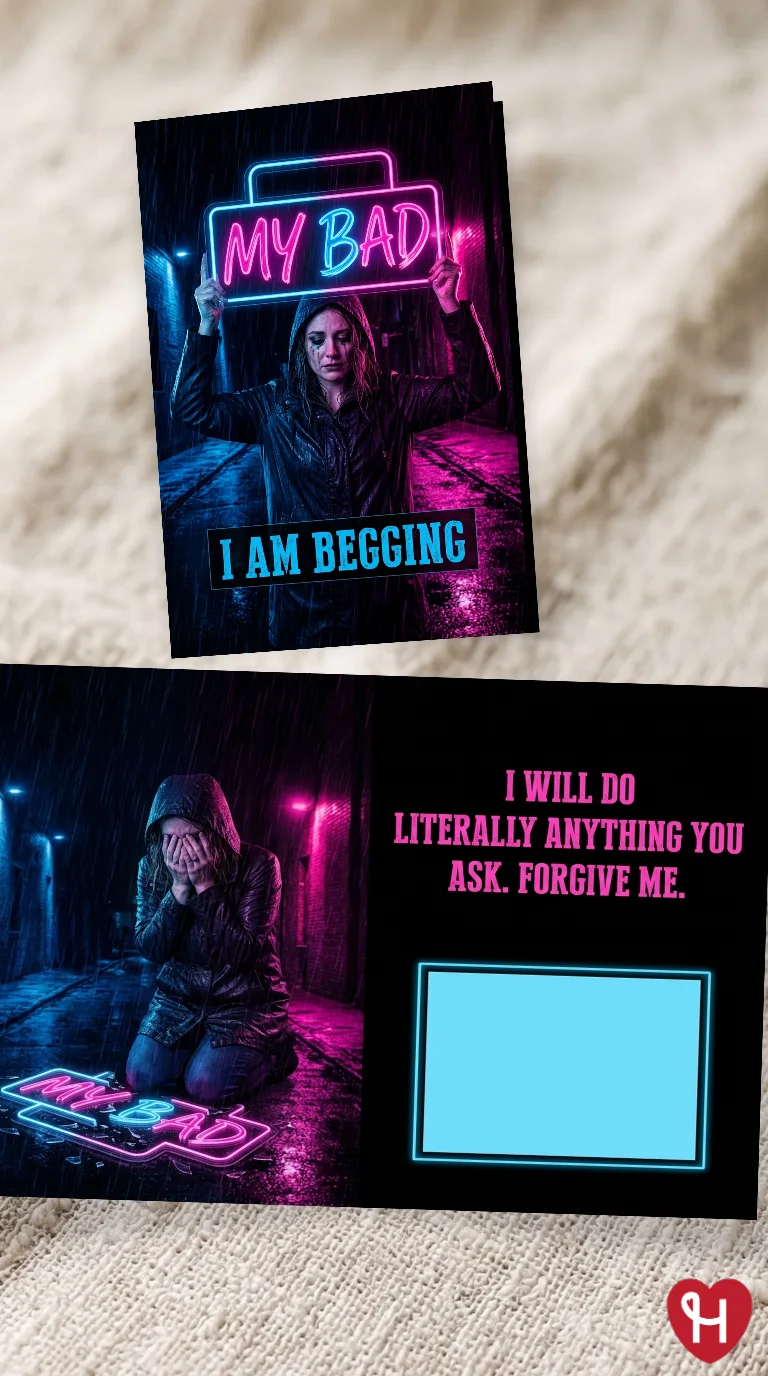 Dramatic Apology Card