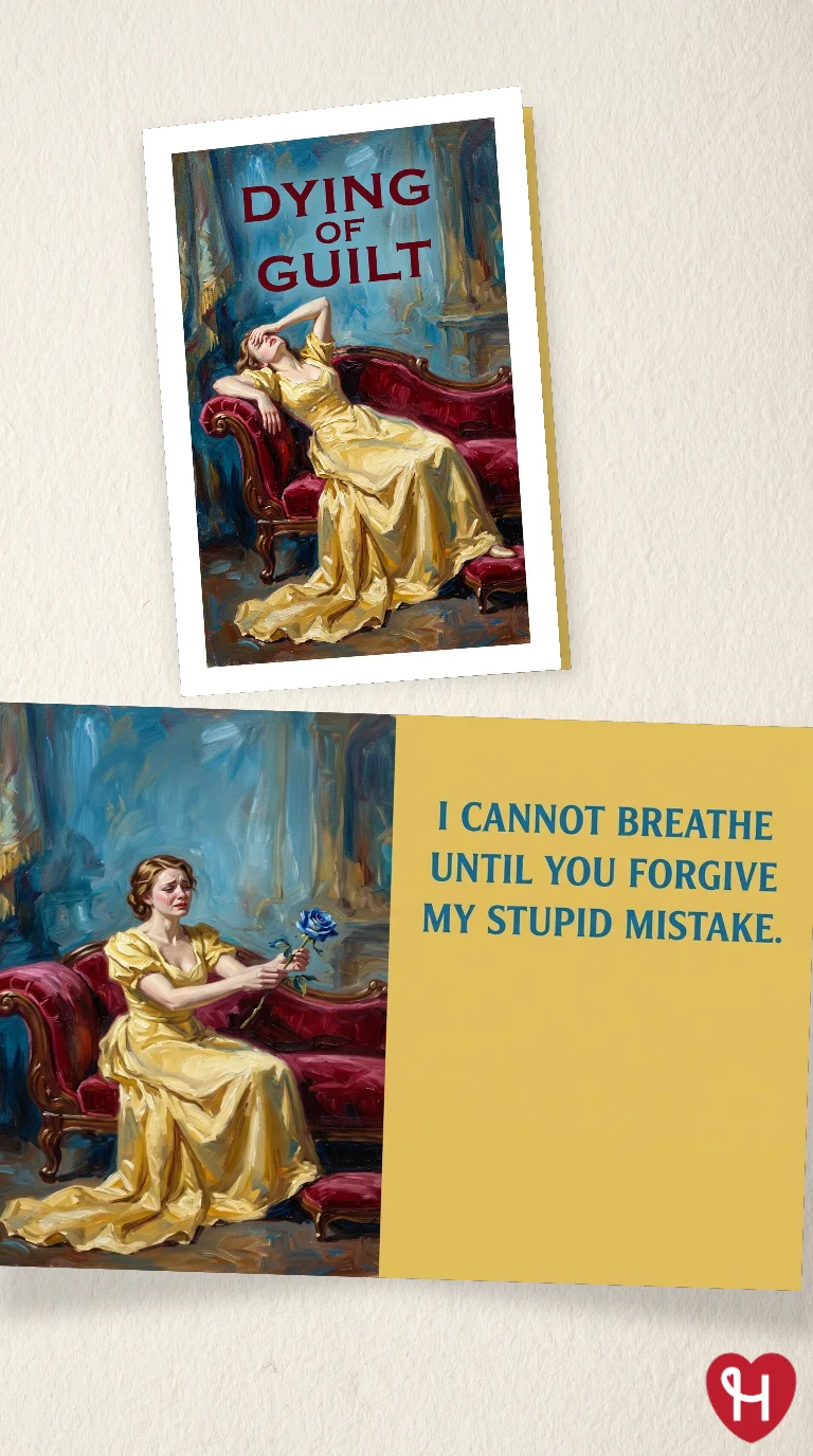 Dramatic Apology Card